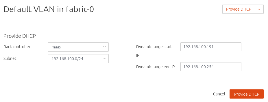 Provide DHCP